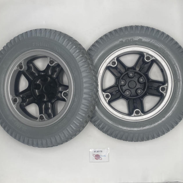 PAIR OF INVACARE DRIVE WHEEL FOR TDX AND STORM 3G 14 X 3 IN (3.00-8) | #CM176